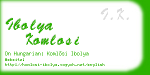 ibolya komlosi business card