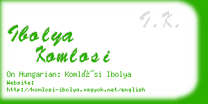 ibolya komlosi business card